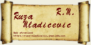 Ruža Mladićević vizit kartica